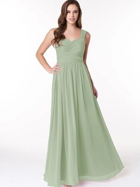 Azazie Zapheira Dress - Sage Green Chiffon Formal Dress